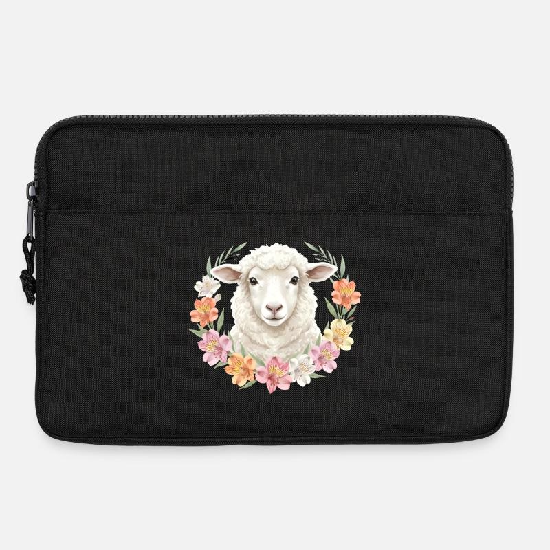 Weisses Schaf - Laptoptasche 13" - Schwarz