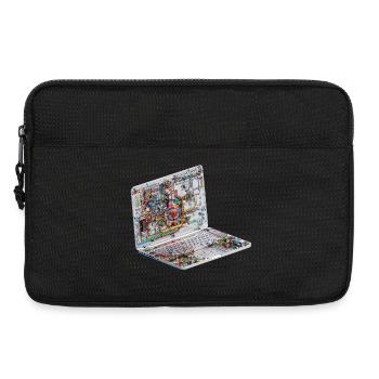 Circuit art CAO transparent sur les ordinateurs portables - Sacoche pour ordinateur portable 13 pouces - noir - Devant