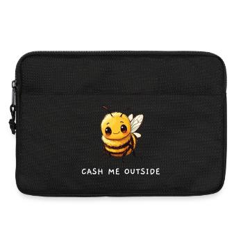 Mignon « Cash me outside » Bee Meme Design - Sacoche pour ordinateur portable 13 pouces - noir - Devant