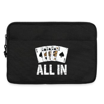 Poker Royal Flush - Conception ALL IN - Sacoche pour ordinateur portable 13 pouces - noir - Devant