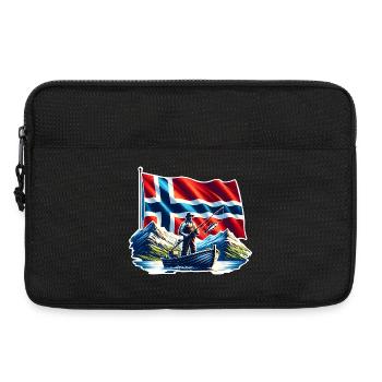 Norwegen Angeln - Laptoptasche 13" - Schwarz - Vorne