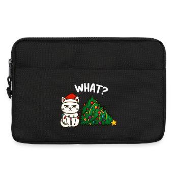 Annyoed Cat Weihnachtsbeleuchtung - Laptoptasche 13" - Schwarz - Vorne