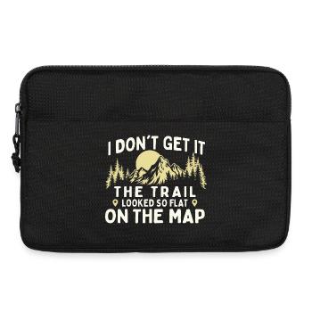 Der Weg sah auf der Karte flach aus Lustiger Wanderwitz - Laptoptasche 13" - Schwarz - Vorne
