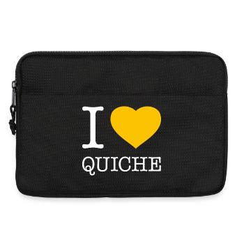 J’adore la quiche - Sacoche pour ordinateur portable 13 pouces - noir - Devant