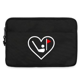 Golf Heart Club Ballon Sport Cadeau - Sacoche pour ordinateur portable 13 pouces - noir - Devant
