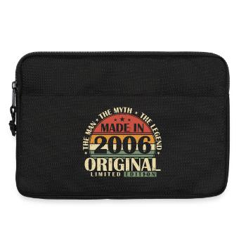 Original 2006 Vintage Vintage Birthday Retro - Laptop bag 13" - black - Front