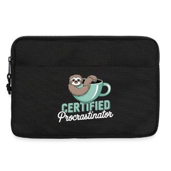 Faulheit Humor - Laptoptasche 13" - Schwarz - Vorne