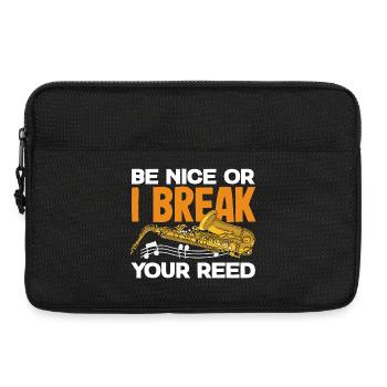 Saxofon - Laptoptasche 13" - Schwarz - Vorne