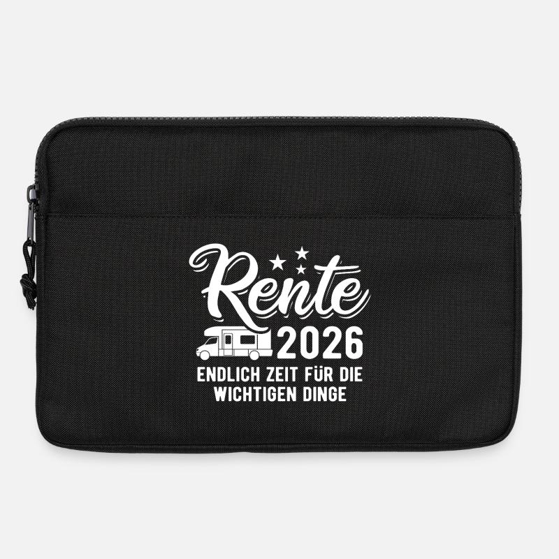 Rente 2026 - Endlich Zeit | Camper | Pension - Laptoptasche 13" - Schwarz