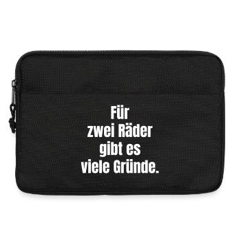There are many reasons for two wheels - Laptop bag 13" - black - Front