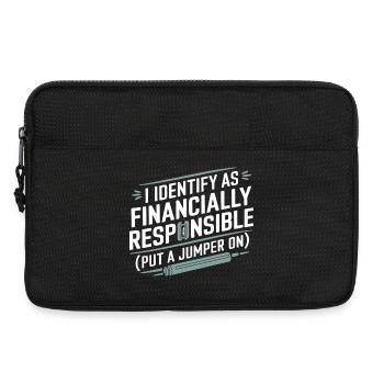 Financially Responsible Identity Tee - Laptop bag 13" - black - Front