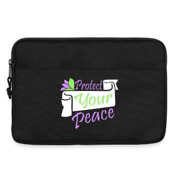 Protect Your Peace Mental Health Mindfulness - Laptop bag 13" - black - Front