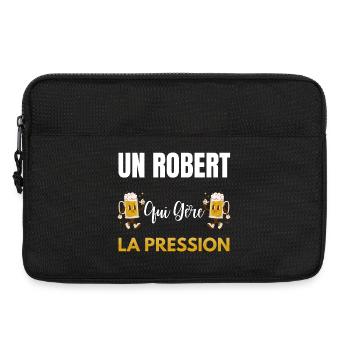 Robert, wer mit Druck umgeht, lustiges Geschenk Robert - Laptoptasche 13" - Schwarz - Vorne