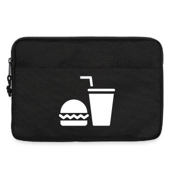 Fast food, burgers, food trucks - Laptop bag 13" - black - Front
