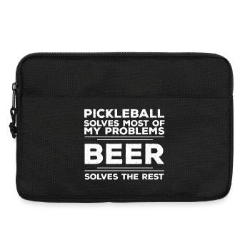 Pickleball löst die meisten meiner Probleme. Bier löst - Laptoptasche 13" - Schwarz - Vorne