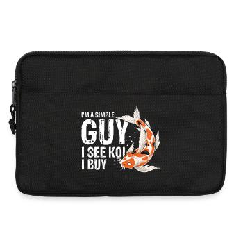 Simple Guy See Koi Buy Funny Pond Life Humor - Laptoptasche 13" - Schwarz - Vorne