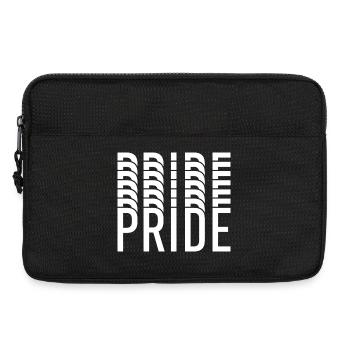 La typographie de la fierté dans les clusters de couleurs - Sacoche pour ordinateur portable 13 pouces - noir - Devant