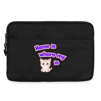 Home is where my cat is - Laptop bag 13" - black - Front