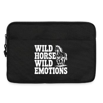 Wildpferd, wilde Gefühle - Laptoptasche 13" - Schwarz - Vorne