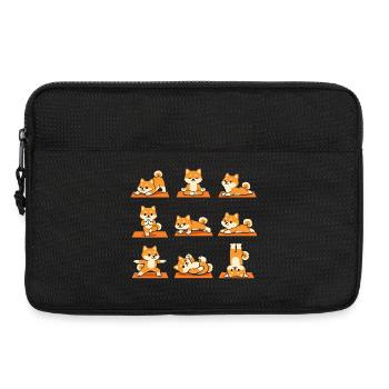 Shiba Inu Yoga Posen Für Hundefans - Laptoptasche 13" - Schwarz - Vorne