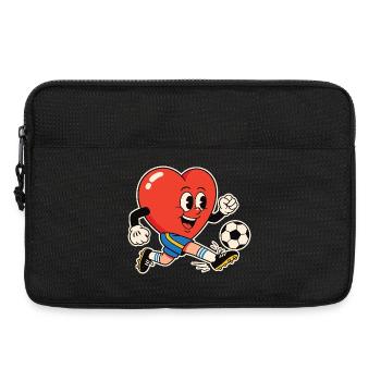 Heart Kicker Football Heart - Laptop bag 13" - black - Front