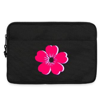 Fleurs roses vives - Sacoche pour ordinateur portable 13 pouces - noir - Devant