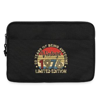 Vintage 1976 – 50 ans édition limitée millésime - Sacoche pour ordinateur portable 13 pouces - noir - Devant