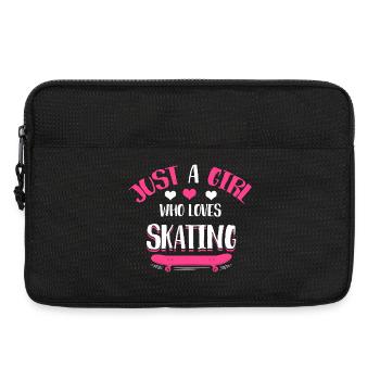 Just a Girl Who Loves Skating - Laptoptasche 13" - Schwarz - Vorne
