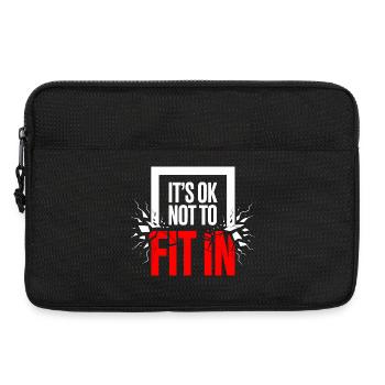 It's Ok Not To Fit In Individualität Motivation - Laptoptasche 13" - Schwarz - Vorne