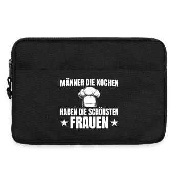 Männer die kochen haben die schönsten Frauen - Laptoptasche 13" - Schwarz - Vorne