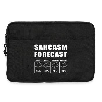 Sarcasm Prediction Weather Joke Motif - Laptop bag 13" - black - Front