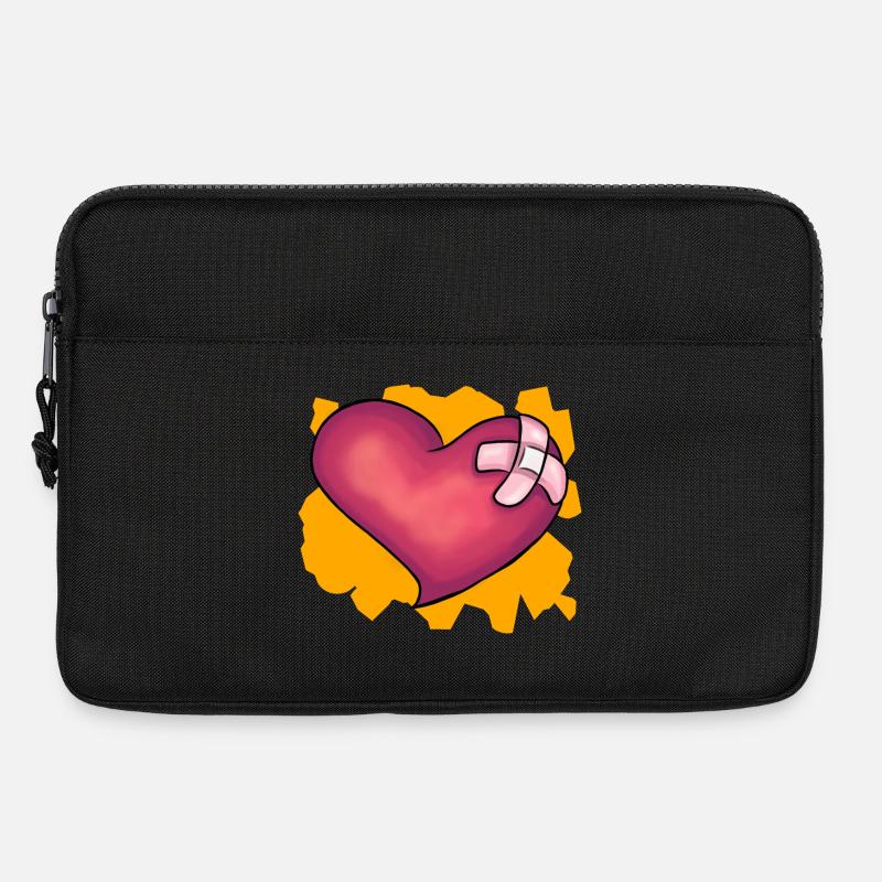 Patched Heart - Laptop bag 13" - black
