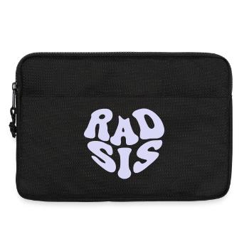 Rad Sister - Cœur vintage (couleur personnalisée) - Sacoche pour ordinateur portable 13 pouces - noir - Devant