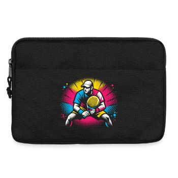 Padel Cadeau Humour Jeune Joueur Sport - Sacoche pour ordinateur portable 13 pouces - noir - Devant