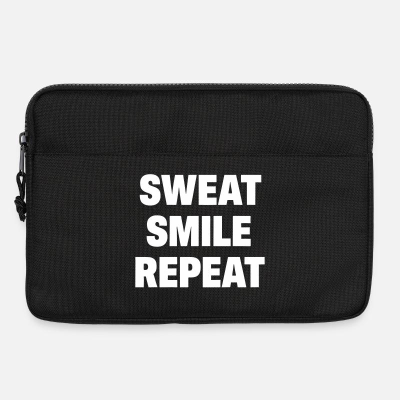 Sweat Smile Repeat - Laptoptasche 13" - Schwarz