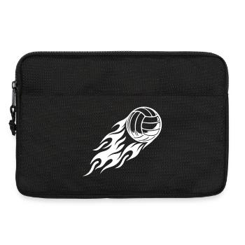 Balle de volley-ball Feu Flamme - Sacoche pour ordinateur portable 13 pouces - noir - Devant