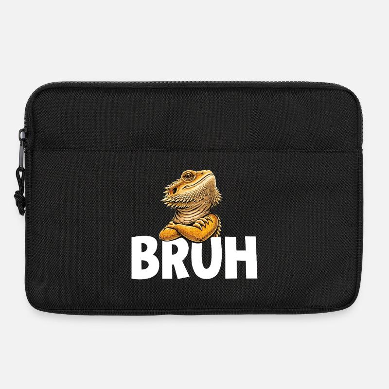 Bruh Pogona Bartagame lustiges Meme - Laptoptasche 13" - Schwarz