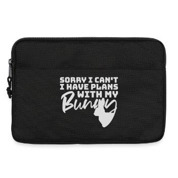 Sorry I Can't I Have Plans With My Bunny Hase Logo - Laptoptasche 13" - Schwarz - Vorne