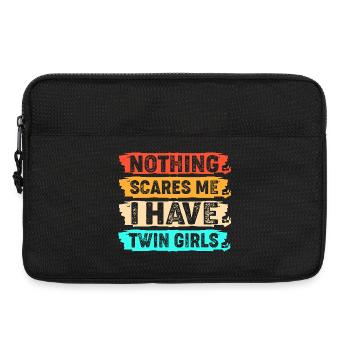 Zwillinge Vater Zwilling Papa - Laptoptasche 13" - Schwarz - Vorne