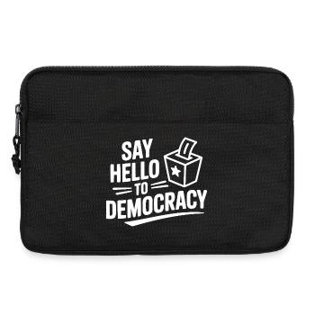 Sag Hallo zur Demokratie - Laptoptasche 13" - Schwarz - Vorne