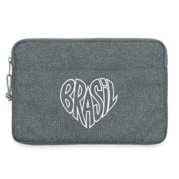 Cœur de graffiti brésilien - Sacoche pour ordinateur portable 13 pouces - gris chiné - Devant