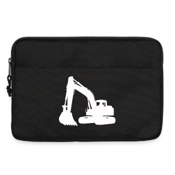 Silhouette d’excavatrice pour la conception de bâtiments - Sacoche pour ordinateur portable 13 pouces - noir - Devant