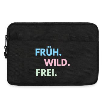 Früh Wild Frei – Frühlingsfest Festival Outfit - Laptoptasche 13" - Schwarz - Vorne