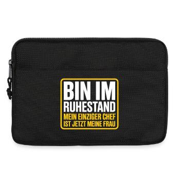 Rentner Bin Im Ruhestand Pensionär Kollege Rente - Laptoptasche 13" - Schwarz - Vorne