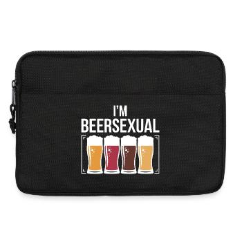 Ich bin biersexuell lustiger Biertrinkender Humor Zitat - Laptoptasche 13" - Schwarz - Vorne