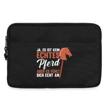 Steckenpferd Hobbyhorse Hobby Horsing - Laptoptasche 13" - Schwarz - Vorne