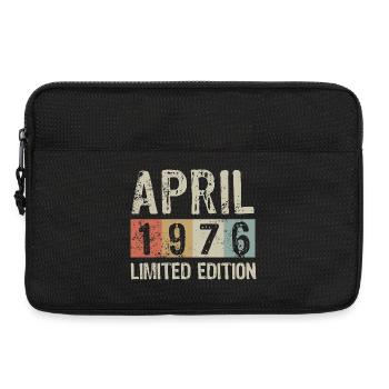 Vintage Limited Edition April 1976 Geburtstag - Laptoptasche 13" - Schwarz - Vorne