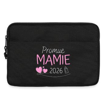Promue Mamie 2026 Cadeau grossesse naissance bébé - Sacoche pour ordinateur portable 13 pouces - noir - Devant