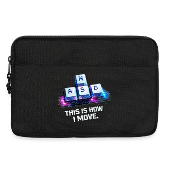 Funny Gaming Keyboard WASD My Cardio Gamer - Laptop bag 13" - black - Front