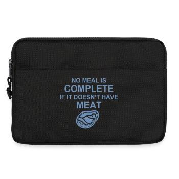 Amateur de viande, Grill, BBQ, Burger, Steak, Chef - Sacoche pour ordinateur portable 13 pouces - noir - Devant